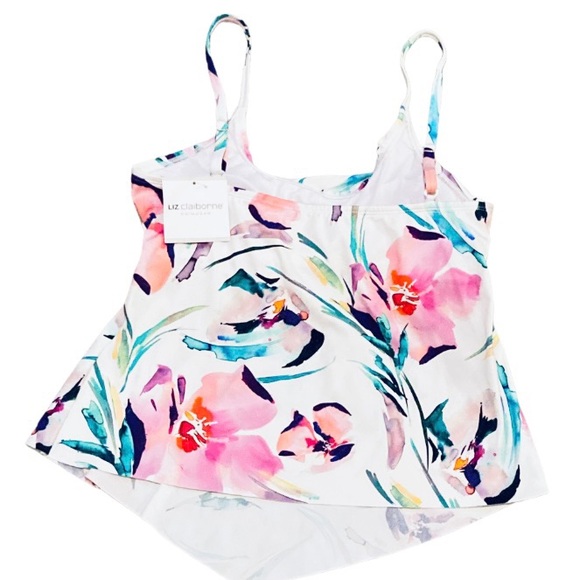 Liz Claiborne Diamond Tankini Top Size S